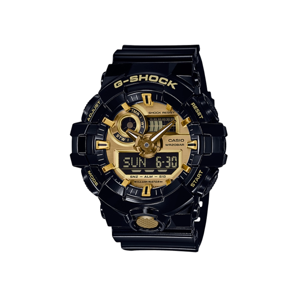 Casio G-Shock GA-710GB-1A Analog-Digital Black Resin - Image 1