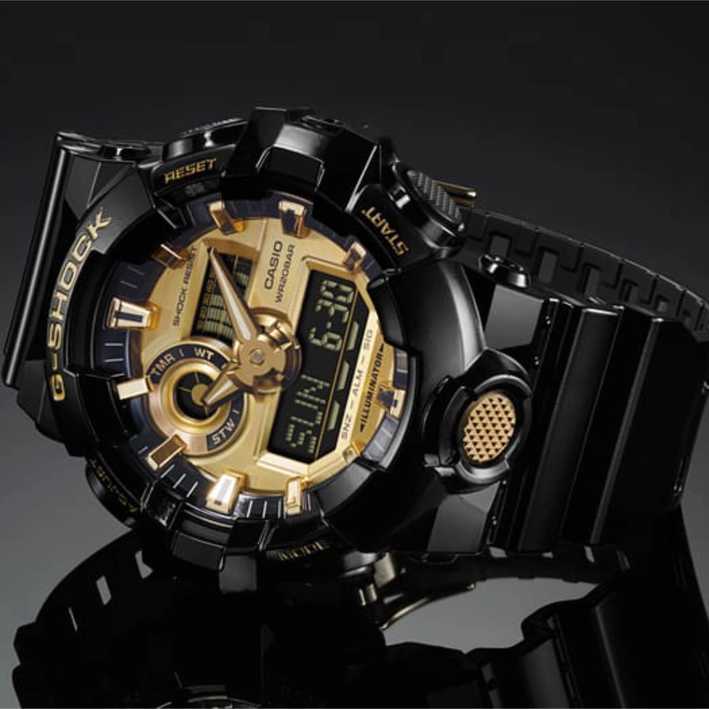 Casio G-Shock GA-710GB-1A Analog-Digital Black Resin - Image 3