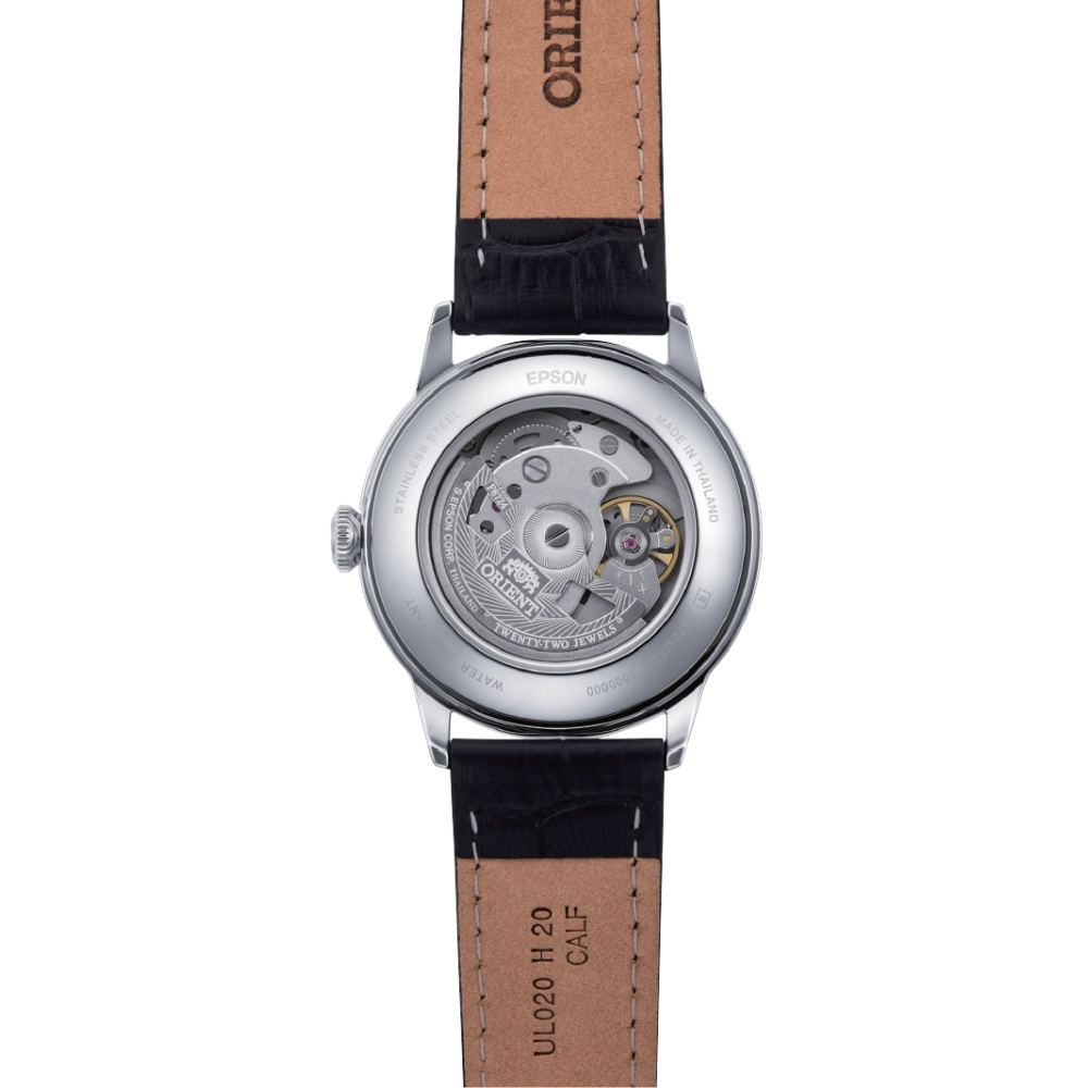 Orient RA-AC0M03S Bambino Version 7 White Dial Black Leather Band Automatic - Image 2